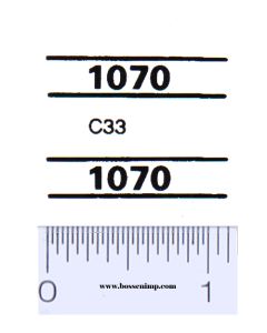 Decal 1/16 Case 1070 Model Numbers (Pair)