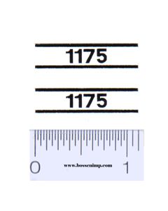 Decal 1/16 Case 1175 Model Numbers (Pair)