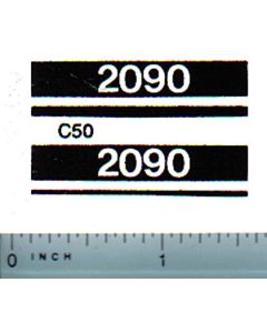 Decal 1/16 Case 2090 Model Numbers (white on black)