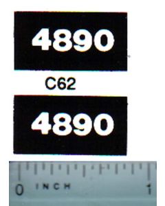 Decal 1/16 Case 4890 Model Numbers