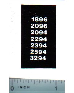 Decal 1/32 Case 94/96 Series Model Numbers