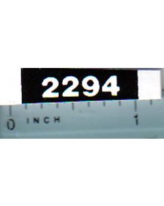Decal 1/16 Case 2294 Model Numbers (white on black)