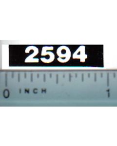 Decal 1/16 Case 2594 Model Numbers (white on black)