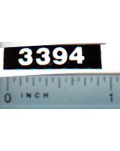 Decal 1/16 Case 3394 Model Numbers (white on black)