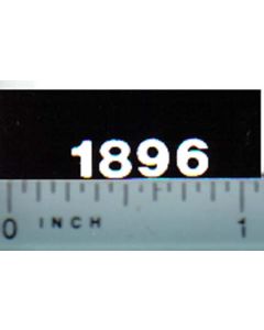 Decal 1/16 Case 1896 Model Numbers (white on black)
