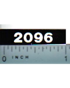 Decal 1/16 Case 2096 Model Numbers (white on black)