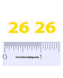 Decal 26 Yellow (pair)