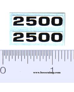 Decal 2500 Model Numbers