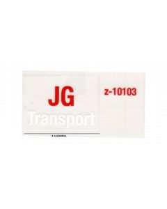 Decal 1/16 JG Transport on clear