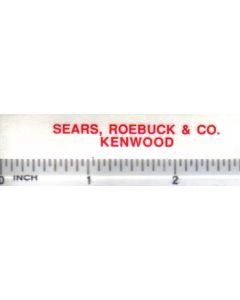 Decal 1/16 Sears, Roebuck & Co. Kenwood