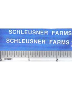 Decal 1/16 Schleusner Farms - White