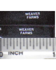 Decal 1/64 Weaver Farms - White