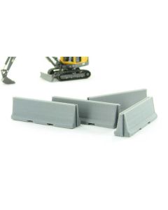 1/64 Concrete Traffic Barriers Set of 4