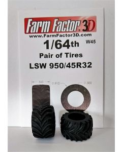 1/64 Tire LSW 950/45R-32  3D printed
