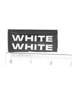 Decal White Logo 1/4 inch x 1 1/2 inches white