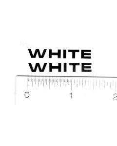 Decal White Logo 1/1/4 inch tall black