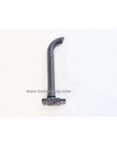 Part 1/16 Muffler round straight with curve at top black