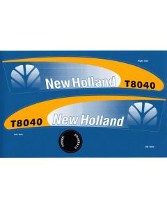 Decal New Holland T-8040 Pedal Tractor